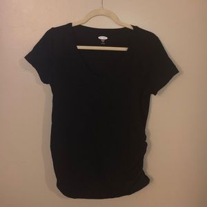Maternity Old Navy Large Black Ruched Tee